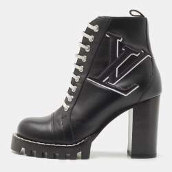 Louis Vuitton Women's 37 Black Leather Call Back Ankle Bootie