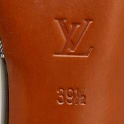Louis Vuitton Two Tone Monogram Canvas Mini Lin Kiss Me Slide Sandals Size 39.5