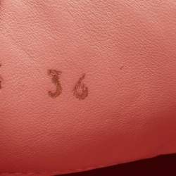 Louis Vuitton Brown/Pink Monogram Canvas And Leather Frontrow Slip On Sneakers Size 36