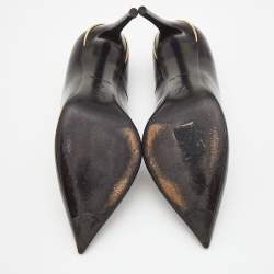 مملوكة مسبقًا Louis Vuitton Black Leather Eyeline Pointed Toe Pumps Size 40