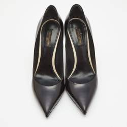 مملوكة مسبقًا Louis Vuitton Black Leather Eyeline Pointed Toe Pumps Size 40