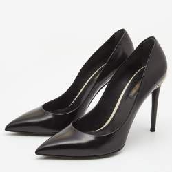 مملوكة مسبقًا Louis Vuitton Black Leather Eyeline Pointed Toe Pumps Size 40