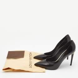 مملوكة مسبقًا Louis Vuitton Black Leather Eyeline Pointed Toe Pumps Size 40