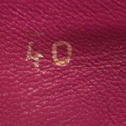 Louis Vuitton Pink Monogram Canvas And Leather Trim Espadrilles Wedge Platform Ankle Strap Sandals Size 40