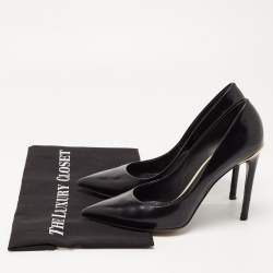 Pre Owned Louis Vuitton Black Leather Eyeline Pumps Size 38