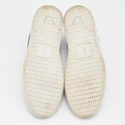 Louis Vuitton Brown Canvas and Patent Leather Frontrow Sneakers Size 38