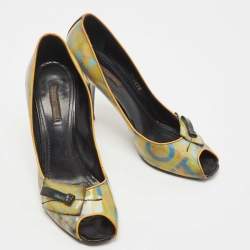 Louis Vuitton Multicolor Monogram Coated Denim Richard Prince Flash Pulp Pumps Size 39