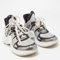 Pre Owned Louis Vuitton Tricolor Mesh and Leather Archlight Sneakers Size 39