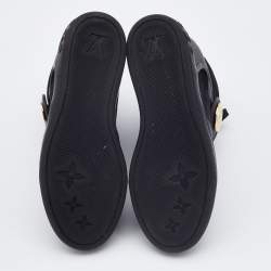 Louis Vuitton Black Suede, Epi Leather and Patent Leather High Top Sneakers Size 38