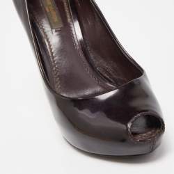 Louis Vuitton Dark Burgundy Patent Leather Oh Really! Pumps Size 36