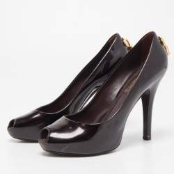 Louis Vuitton Dark Burgundy Patent Leather Oh Really! Pumps Size 36