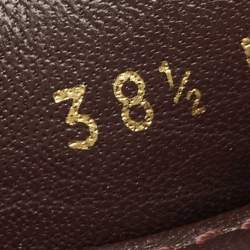 مملوكة مسبقًا Louis Vuitton Burgundy Patent Leather Oxford Slip On Loafers Size 38.5