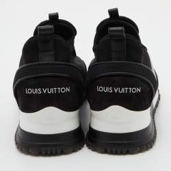 Louis Vuitton Black Mesh and Leather Mesh Run Away Sneakers Size 36