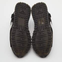 Louis Vuitton Black Mesh and Leather Mesh Run Away Sneakers Size 36