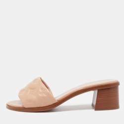 NEW Louis Vuitton Revival Pink Mule Sandal Heels Size 40
