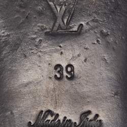 Pre Owned Louis Vuitton Tricolor Patent Leather Ankle Cuff Flat Sandals Size 39