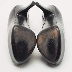 Pre Owned Louis Vuitton Black Patent Leather Oh Really! Platform Peep Toe Pumps Size 38