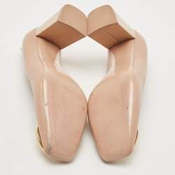 Louis Vuitton Beige Leather Madeleine Square Toe Pumps Size 38