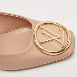 Louis Vuitton Beige Leather Madeleine Square Toe Pumps Size 38