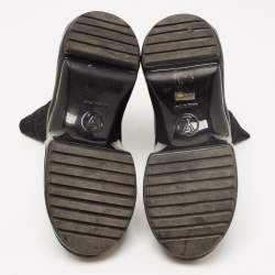 Pre Owned Louis Vuitton Black Knit Fabric LV Archlight High Top Sneakers Size 37