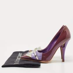 Louis Vuitton Purple Patent Leather Riviera Pumps Size 34