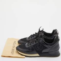 Louis Vuitton Black Leather and Mesh Run Away Sneakers Size 40