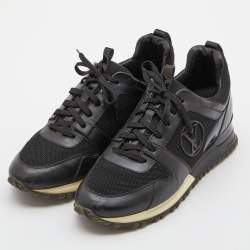 Louis Vuitton Black Leather and Mesh Run Away Sneakers Size 40