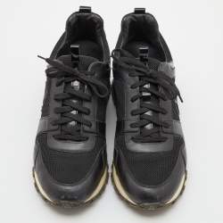 Louis Vuitton Black Leather and Mesh Run Away Sneakers Size 40