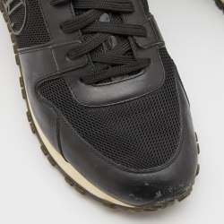 Louis Vuitton Black Leather and Mesh Run Away Sneakers Size 40