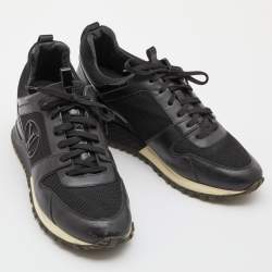 Louis Vuitton Black Leather and Mesh Run Away Sneakers Size 40