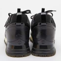 Louis Vuitton Black Leather and Mesh Run Away Sneakers Size 40