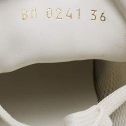Louis Vuitton White Mesh, Leather and Monogram Canvas Run Away Sneakers Size 36