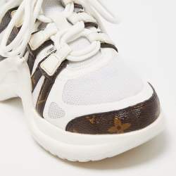 Louis Vuitton White Nylon and Leather Archlight Low Top Sneakers Size 36
