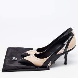 Louis Vuitton Black/Beige Leather and Mesh Archlight Pumps Size 40 