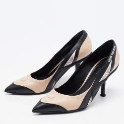 Louis Vuitton Black/Beige Leather and Mesh Archlight Pumps Size 40 