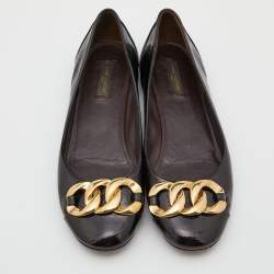 مملوكة مسبقًا Louis Vuitton Amarante Monogram Vernis Claudia Ballet Flats Size 38