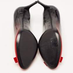 مملوكة مسبقًا Louis Vuitton Ombre Red Patent Leather Fiance Bow Pumps Size 39