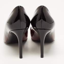 مملوكة مسبقًا Louis Vuitton Ombre Red Patent Leather Fiance Bow Pumps Size 39