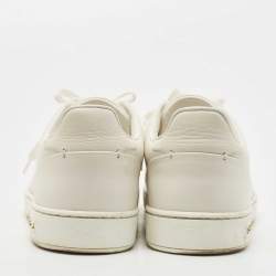Louis Vuitton White Leather Frontrow Low Top Sneakers Size 37
