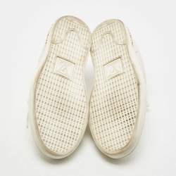 Louis Vuitton White Leather Frontrow Low Top Sneakers Size 37