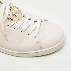 Louis Vuitton White Leather Frontrow Low Top Sneakers Size 37