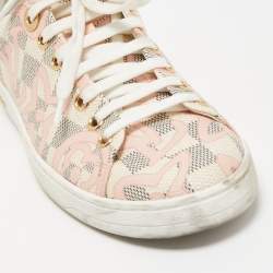 Louis Vuitton Rose Ballerine Damier Azur Tahitienne Bora Bora Sneakers Size 37