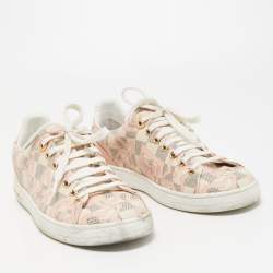 Louis Vuitton Rose Ballerine Damier Azur Tahitienne Bora Bora Sneakers Size 37