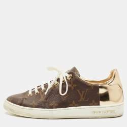 Frontrow leather trainers Louis Vuitton Brown size 36.5 EU in