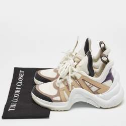 Louis Vuitton Tricolour Mesh and Leather Archlight High Top Sneakers Size 39