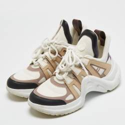 Louis Vuitton Tricolour Mesh and Leather Archlight High Top Sneakers Size 39