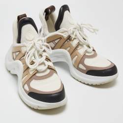 Louis Vuitton Tricolour Mesh and Leather Archlight High Top Sneakers Size 39