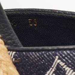 Louis Vuitton Blue Denim Formentera  Ankle Strap Platform Wedge Sandals Size 36