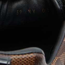 Louis Vuitton Black/Brown Monogram Canvas, Suede and Mesh Run Away Low Top Sneakers Size 39