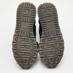 Louis Vuitton Black/Brown Monogram Canvas, Suede and Mesh Run Away Low Top Sneakers Size 39